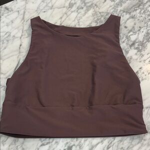 Women's Sleeveless Crop Top - Brown